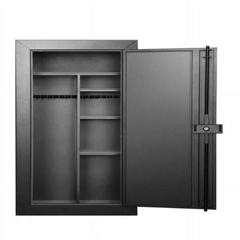 fortress 30 gun steel gun cabinet with light and outlet|fortress gun cabinets.